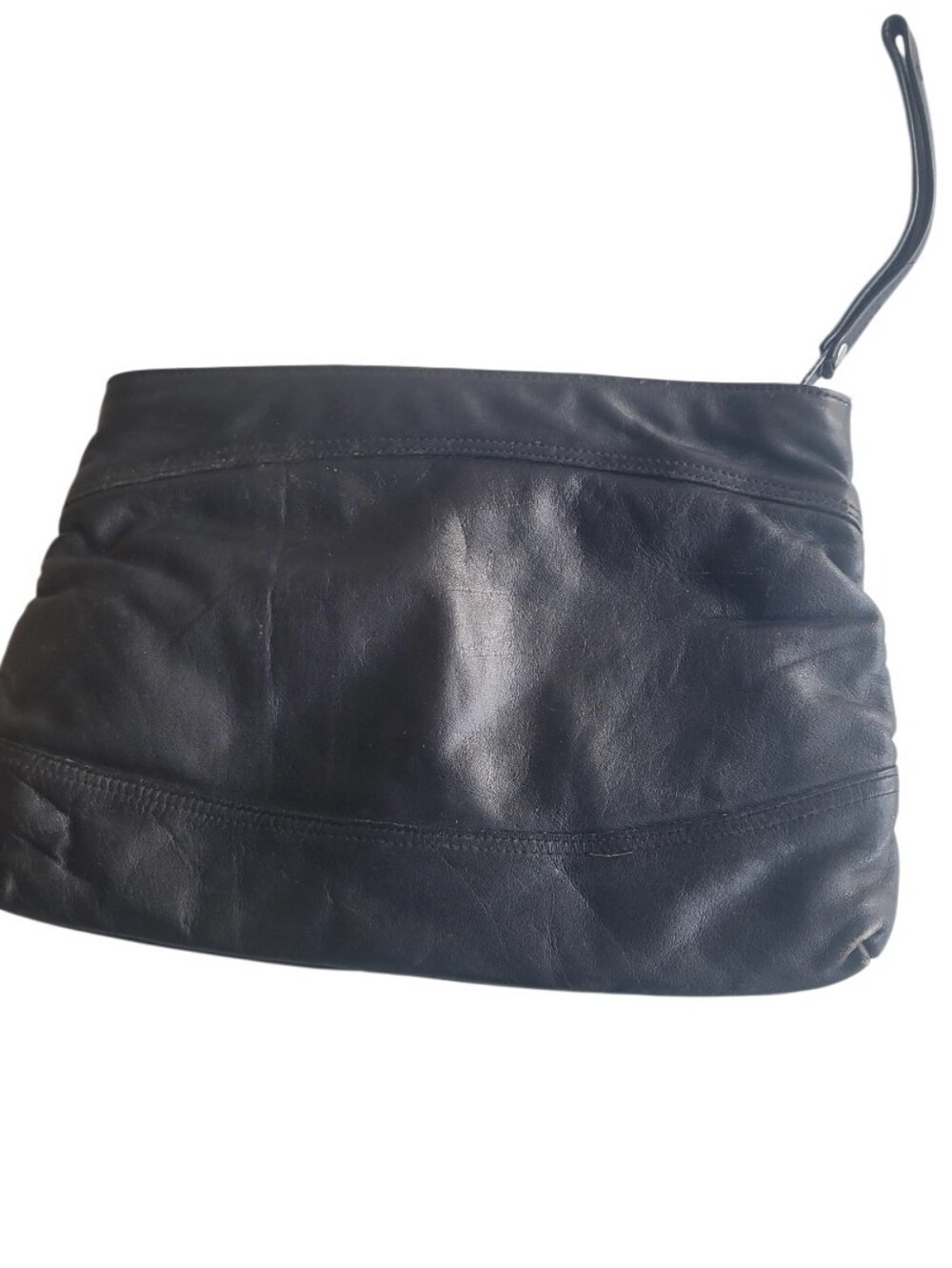Toni Black Genuine Leather Wristlet 8x11